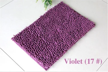 Домашний декор, синель, Ковровые Коврики, коврик для кухни, ванной комнаты, впитывающие коврики, нескользящий коврик(40*120), может быть настроен - Цвет: Violet 17