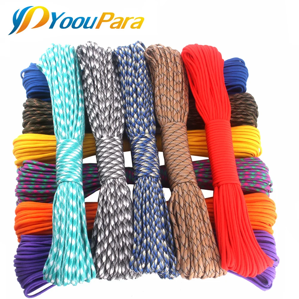 

YoouPara 252 Colors Paracord 550 50FT Paracord Rope Cuerda Escalada Mil Spec 7Strand Paracorde Outdoor Campling Survival Kit