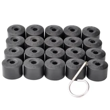 20Pcs 17mm Wheel Nut Bolt Protection Caps Car Tyre Wheel Hub Covers For Volkswagen Passat Jetta Polo Golf MK4 Touran Audi Beetle