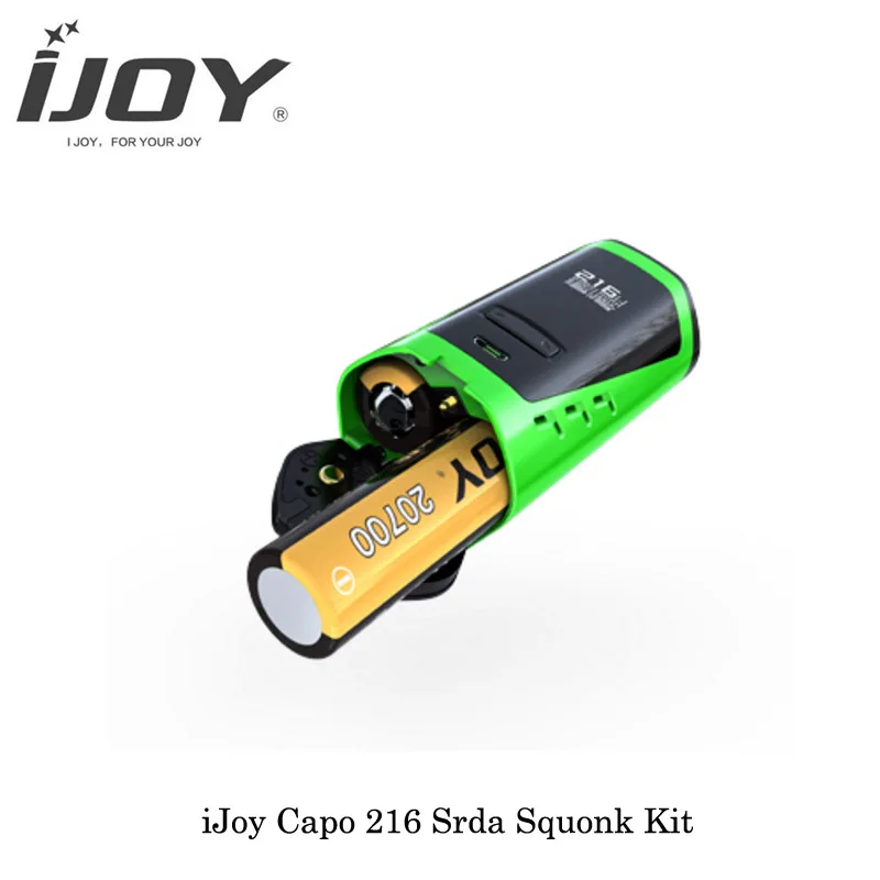 Электронная сигарета iJoy Capo 216 216W Srda Squonk Kit с комбо RDA Coil питается от 18650/20700 Vape Fit Cotton