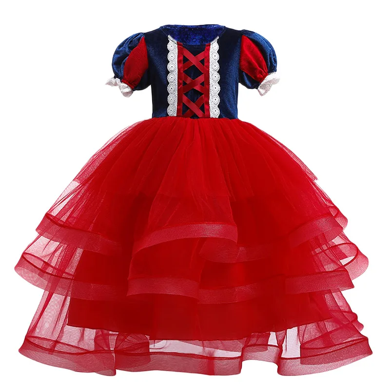 Halloween Girls Costume For Kids Dresses For Girl Snow White Princess Dress Children Fancy Carnival Birthday Evening Party Dress - Цвет: Red