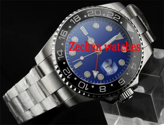

GMT-MASTER II Automatic men Watch 43mm Blue Dial Deployment BuckleStainless Steel Watch
