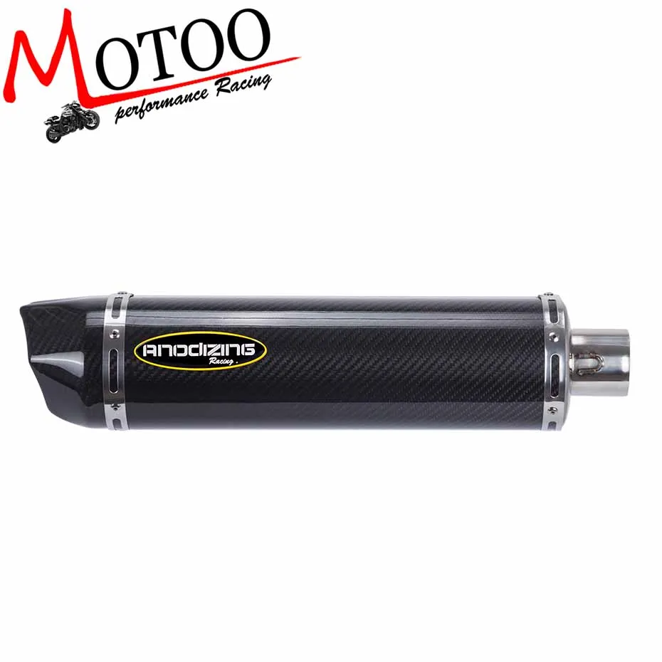 

Motoo - Universal New Motorcycle Carbon Fiber Exhaust Scooter Modified 36-51mm exhaust Muffler FOR KAWASAKI