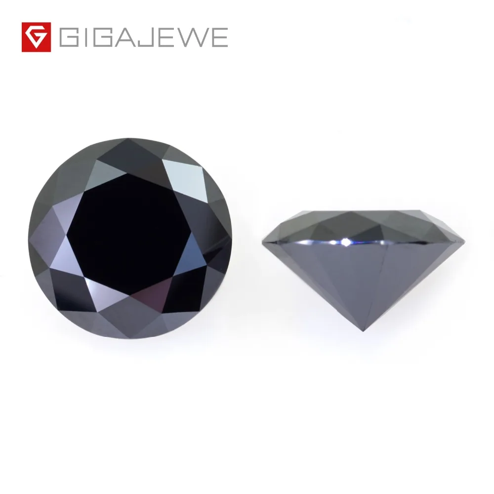 Камни GIGAJEWE черные с муассанитом 6 5 мм|loose stones|moissanite looseloose moissanite |
