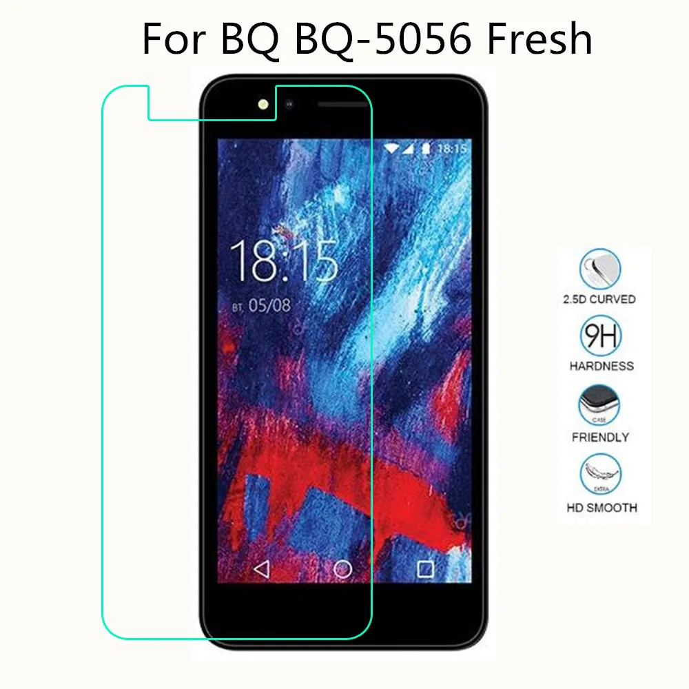 

2pcs Smartphone Tempered Glass For BQ BQ-5056 Fresh 9H Explosion-proof Protective Film Screen Protector Cover Phone