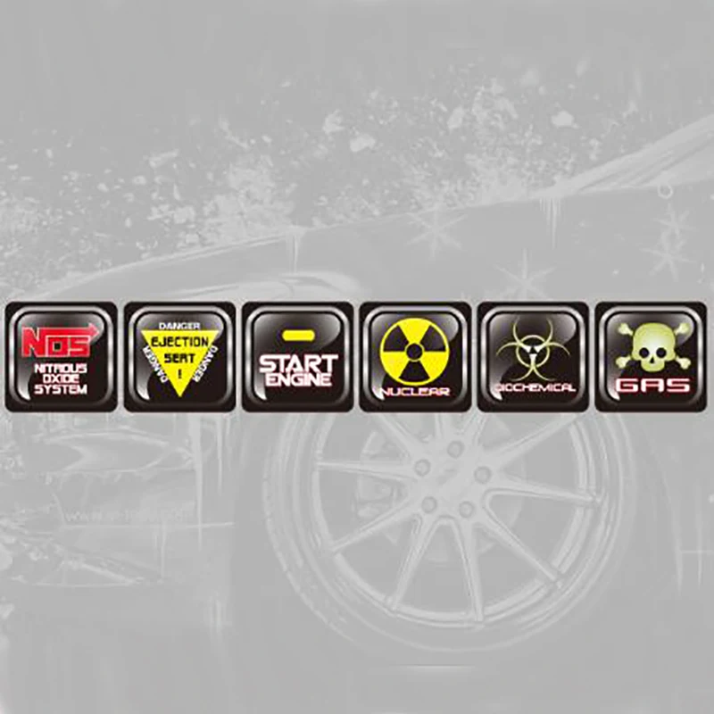 

NEUSPEED 10pcs DIY DANGER Icon Car Button Sticker Decorative Stickers Car Start Button Decals For volkswagen VW for Dorpshipping