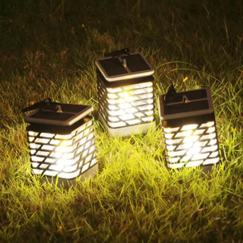 

Waterproof LED Solar Lamp Flameless Garden Yard Flame Outdoor Lamp Hanging Lantern European Flame Candle Light