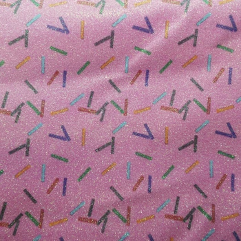 

Printed Glitter has sprinkle pieces synthetic leather