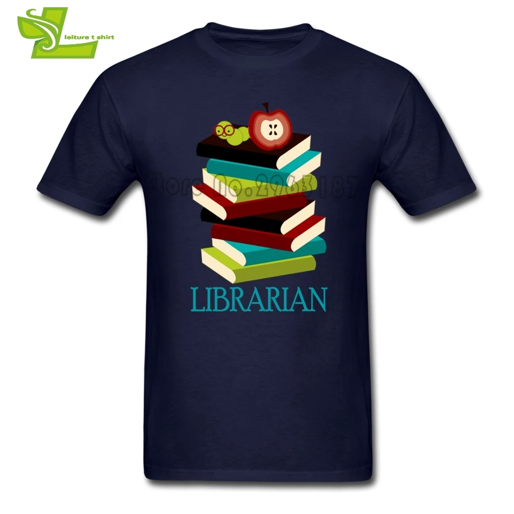 Librarian Occupation Books T Shirt Adult New Arrival Camisetas Home Wear Exercise Comfortable T-Shirts Men's Summer Dad Tops | Мужская