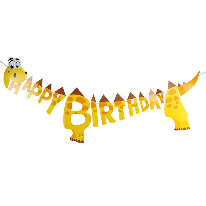 Животных Единорог, динозавр Русалка флаги с днем рождения баннер-гирлянда Детские флажки для душа Юбилей вечерние питания детей пользу - Цвет: 4