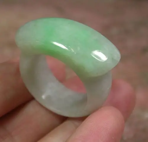 

2058 Natural A JADE Jadeite Saddle ring