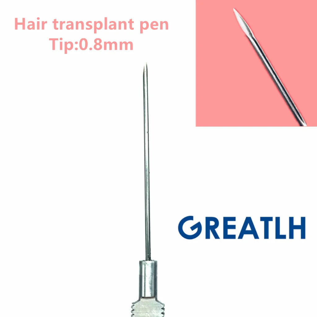 Новые ручные имплантированные инструменты для наращивания бровей волос инструмент для трансплантации волос ручка волосяного фолликула посадка ручка высокого качества - Цвет: Pen tip(0.8mm)