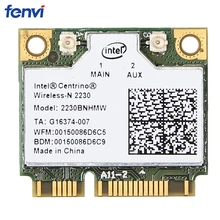 Беспроводная Wifi сетевая карта адаптер с половинной мини PCI-E Intel 2230 2230BNHMW с Bluetooth 4,0 300 Мбит/с для ноутбука