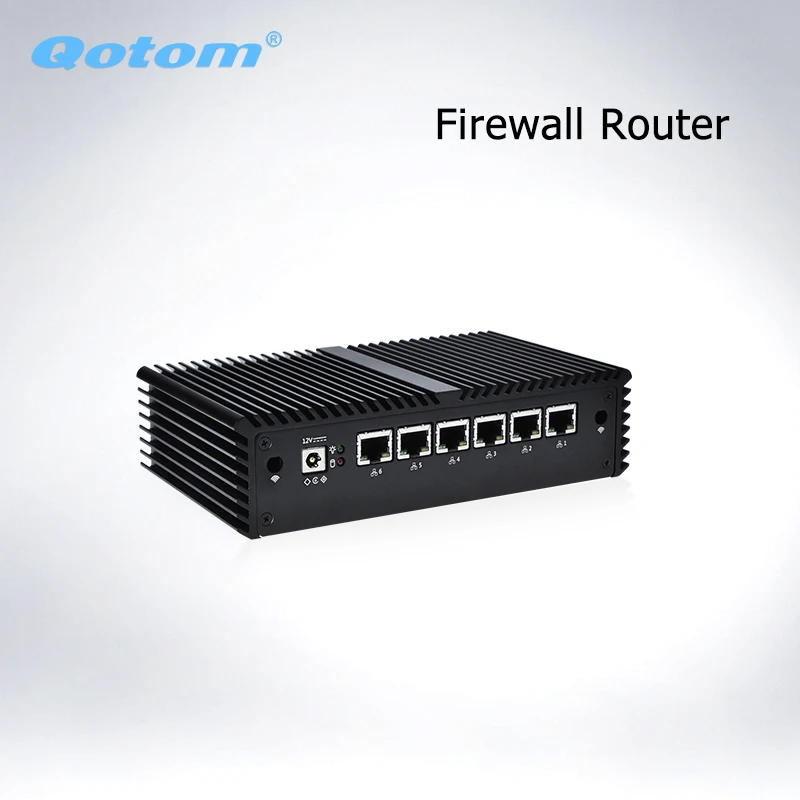 QOTOM Мини ПК Core i3 i5 i7 безвентиляторный VPN компьютер 6 гигабитный Ethernet AES NI OPNsense