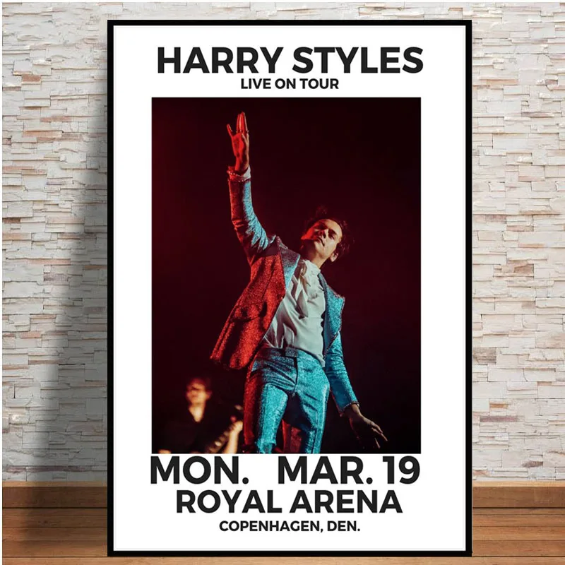 Harry Styles музыкальный Тур Звездные Горячие постеры и принты настенные художественные современные картины на холсте настенные картины для гостиной домашний декор - Цвет: Красный