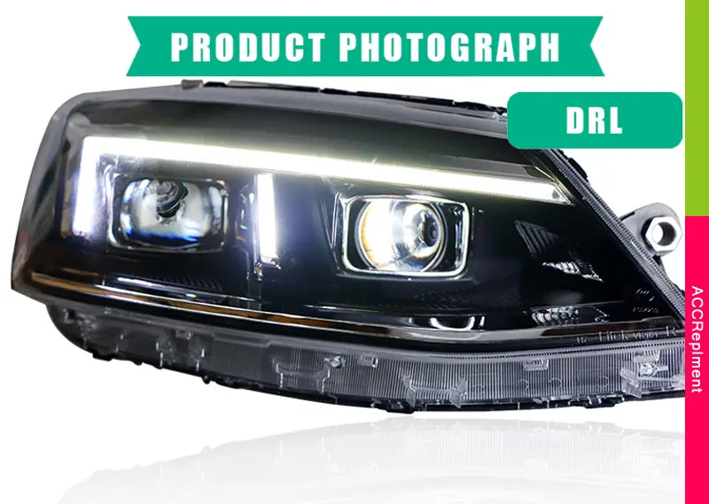 Автомобильный Стайлинг для VW Passat фары 2012- светодиодный фар линзы двойной луч H7 спрятал bi Xenon объектива DRL Дневной свет Бег