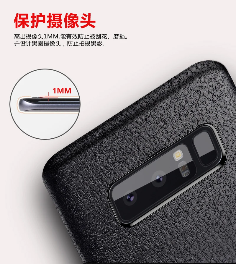 500 шт Ультра Тонкий ретро чехол с рисунком личи для samsung Galaxy S10 E S9 S8 Plus Note 9 8 из искусственной кожи Мягкий чехол из ТПУ
