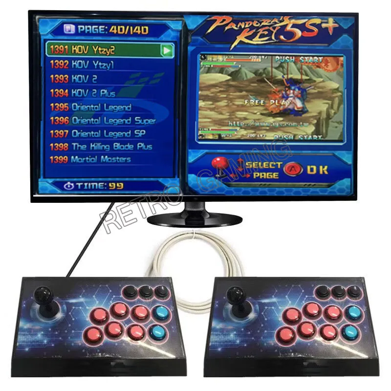 

Children's Christmas Gif game machine LED Arcade game console 1399 in 1 mini 2 players controler for home TV HDMI and VGA output