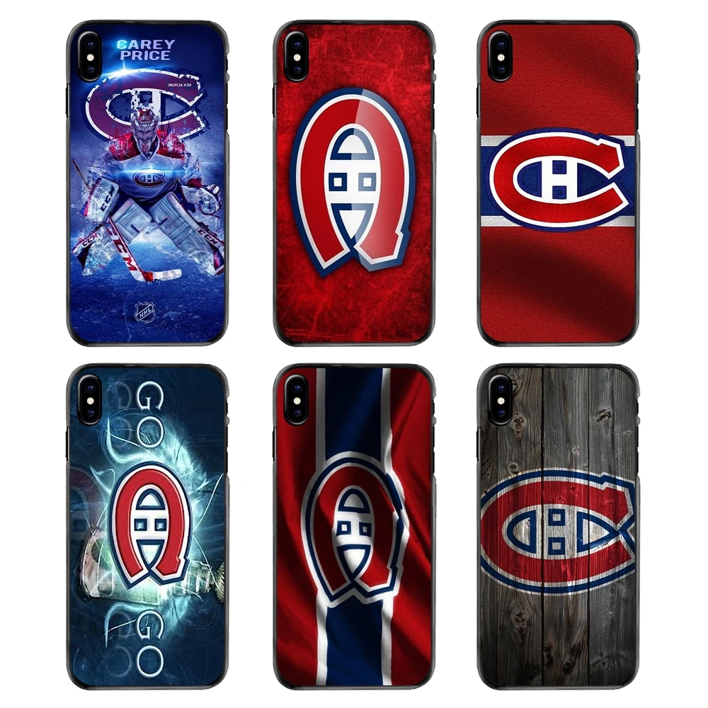 CH Montreal Canadiens Flag Logo Hockey Team For iPhone 4 4S 5 5S 5C SE 6 6S 7 8 Plus X XR XS Max iPod Touch Phone Bag Case |