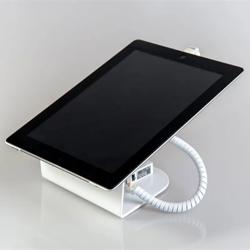 

2019 new high quality tablet pc alarm display security charging stand white color remote disalarm