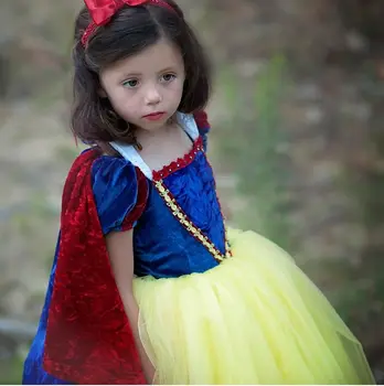 

Kids Girls Baby Dress Smock Snow White Cute Cloak Children Dress Tops Pretty Christmas Coat Girls Mantle D 2-11Y