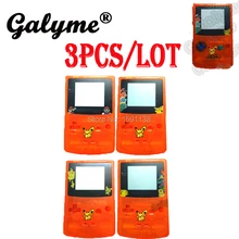 3 шт./лот Горячая ясно оранжевый Корпус Пластик В виде ракушки чехол для Gameboy Цвет карман эльф узор Цвет Пуговицы мальчик Цвет w /Экран объектива