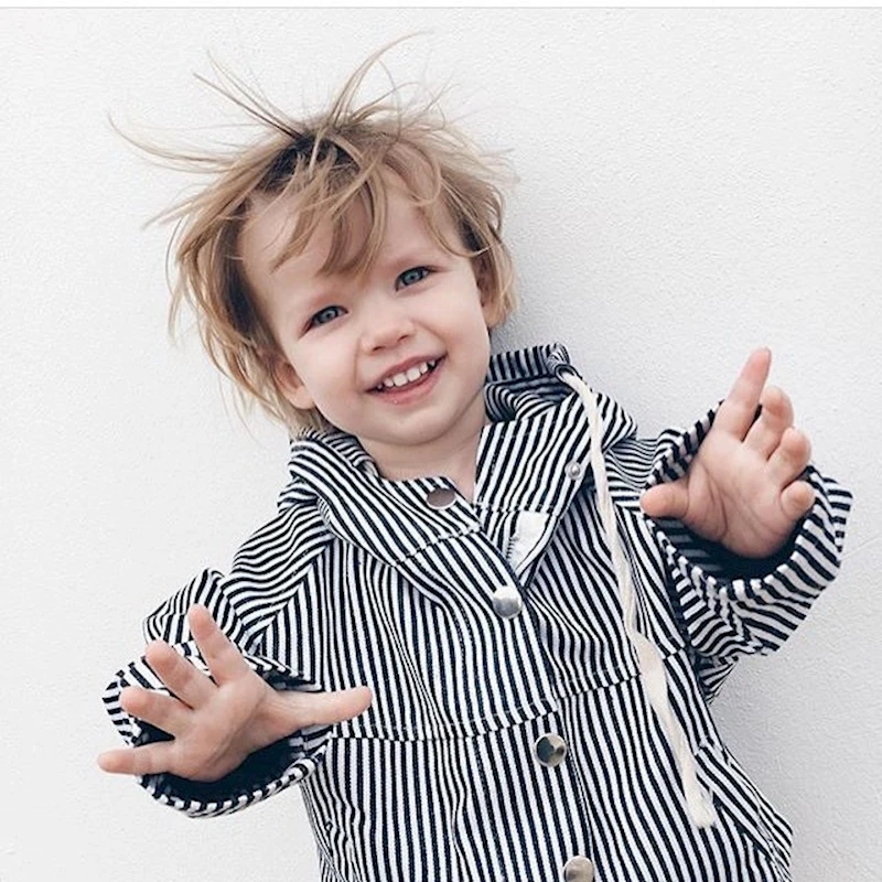 Download MYUDI Children Outerwear Coat Kids Stripped Loose Jacket ...