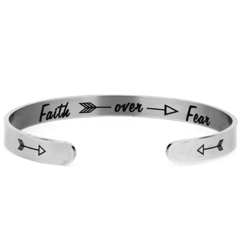 

Encouraging Bracelet Cuff Bracelet Stainless Steel Sculpture Inspires Friends Keep Going Encourage Anniversary