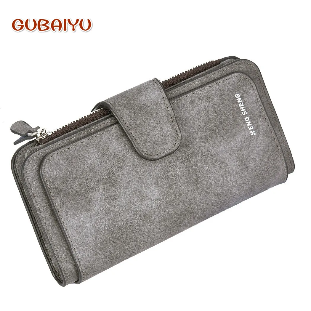 

Three Fracture Long Fund European Card Hasp Woman slim Wallet womens wallets and purses More Function Wallet Doka Position purse