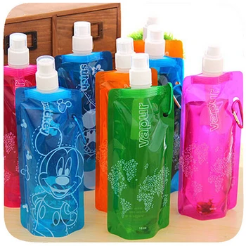 

Water Bottle Comes Flat, Foldable Water Bottle Collapsible 0.48 Litres Anti-Bottle