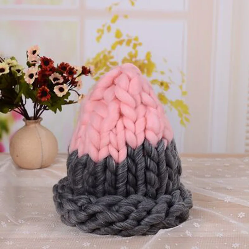 

The Korean Version Fashion Knitting Wool Caps Woman shag line warm winter hats multicolor beanie knitted Warm caps beanie cap