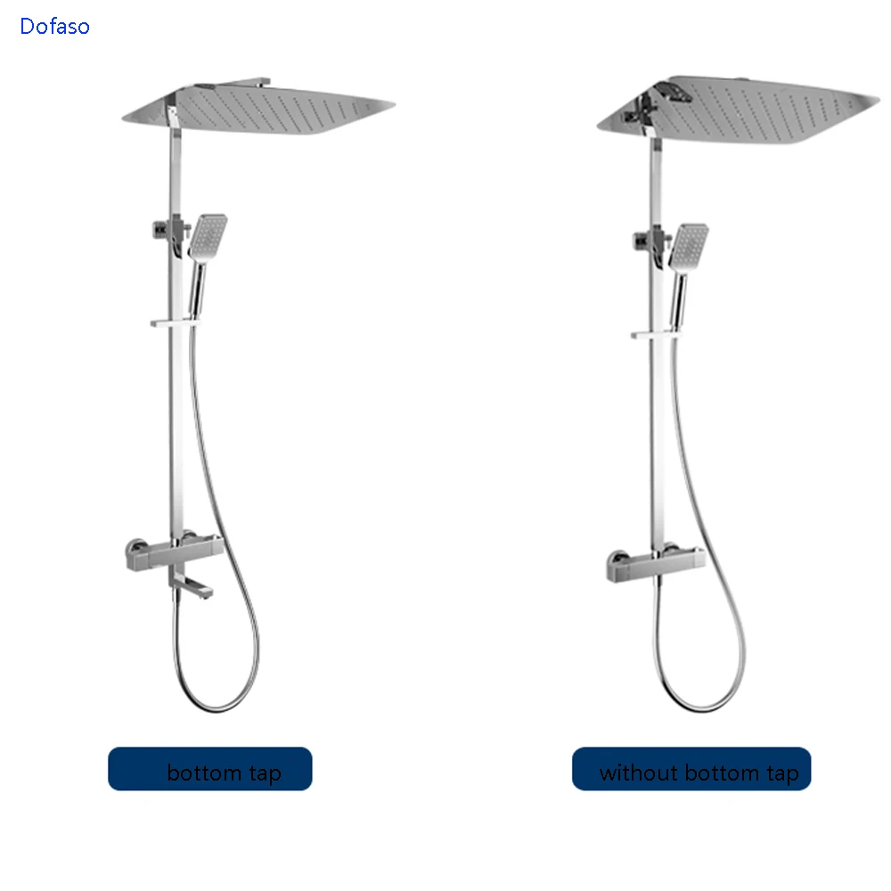 Dofaso Большой дождь Душевые системы водопад Насадки для душа ручной душ установить термостатический Управление Клапан ванны и душа