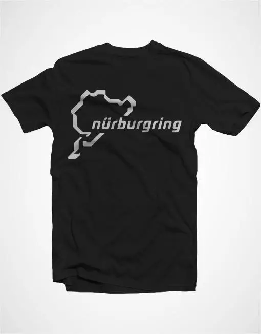 Nurburgring Nordschleife логотип гоночный мотоцикл мужская футболка 100% хлопок хип-хоп