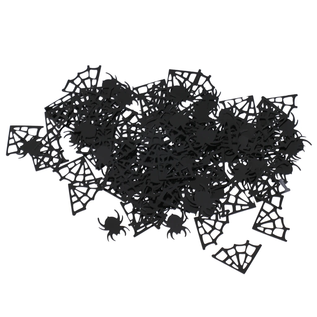 Паутины паук Таблица Конфетти блестки украшение на празднование Хэллоуина Черный 15g