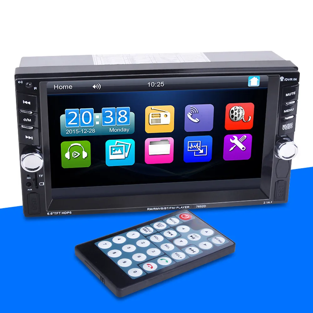 

2019 New Multifunction6.6 Double 2 Din Touchscreen In dash Car Stereo Radio Mp3 Player FM Aux For Most Car Devices
