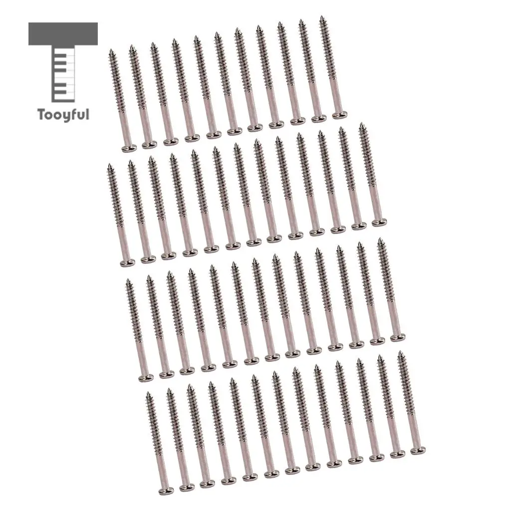 Nickel Bass Guitar Pickup Mounting Screws 50pcs Tooyful for PB JB P90 Pickup Replacement guitar pickup