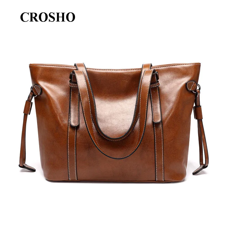 

CROSHO Bag Lady Cross Body Large Capacity Fashionable One Shoulder Hand Genuine Leather Cow Leather