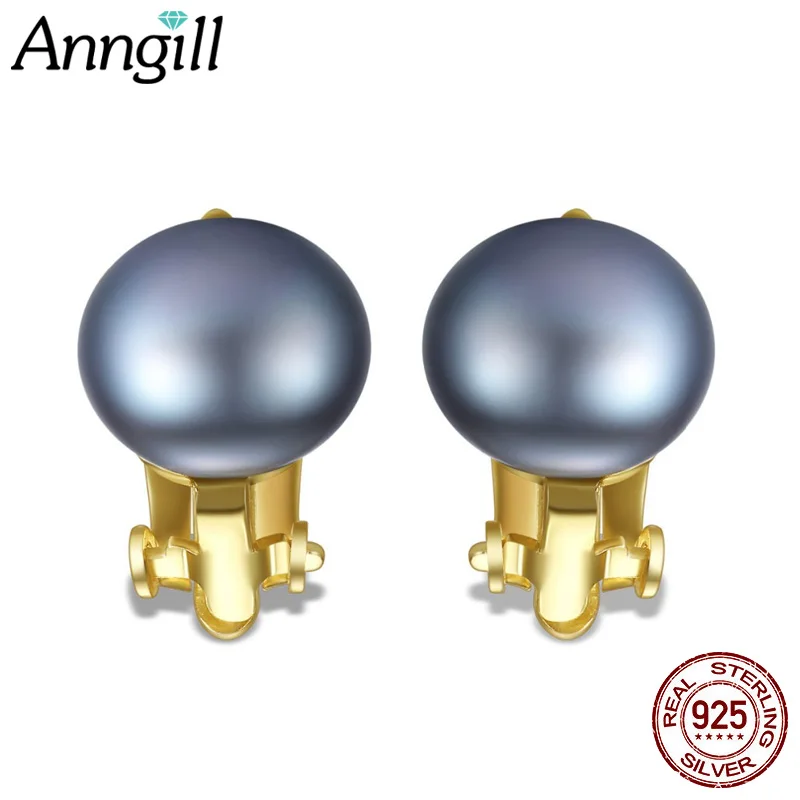 

Trendy Clip Earrings Without Piercing No Hole 925 Sterling Silver Freshwate Pearl Earrings For Women Fashion Jewelry Brinco Gift