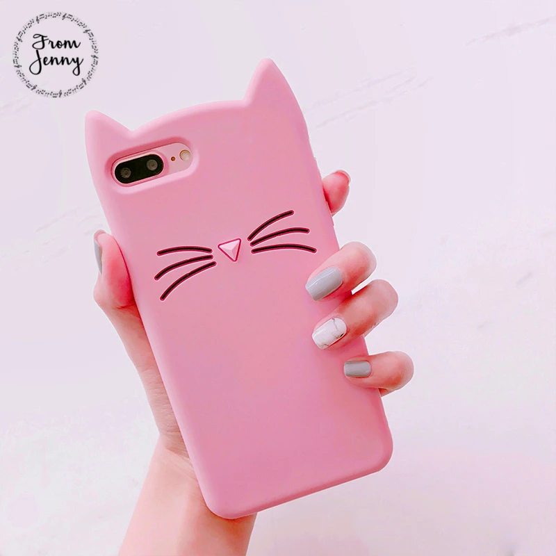 De Jenny Mignon Japon 3d Kitty Coque De Telephone Chat Pour Apple Iphone 6 6 S 6plus 6splus 7 7plus 7 8 8plus Coque Arriere Aliexpress