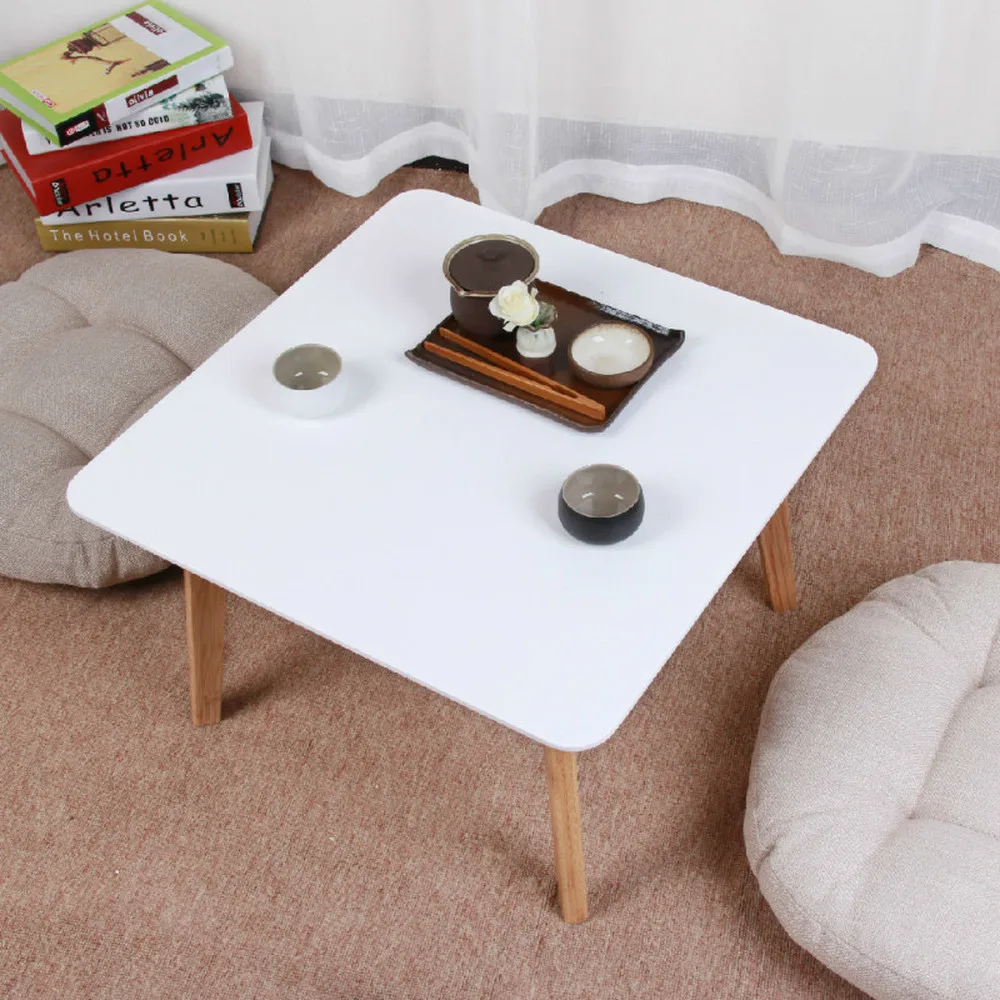 Natural bamboo and wind floating window tatami square table Japanese multi-function coffee table LM1221954