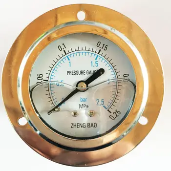 

Shanghai Zhengbao YN60-ZT 0-0.25MPa with axial edge seismic / oil / earthquake / shockproof pressure gauge