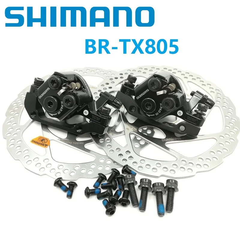 

SHIMANO Disc Brake Caliper BR M375 TX805 160mm 180mm Disc Brake Clamps & RT56 Rotor Mountain Bike Line Pulling Disc Brake Clamp