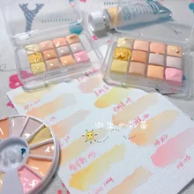 12 цветов воды цвет кожи цвет aquarella коллекция Rembrandt Красивая гуашь синяя песня художника Ван Гога Рубенс упаковка лоток