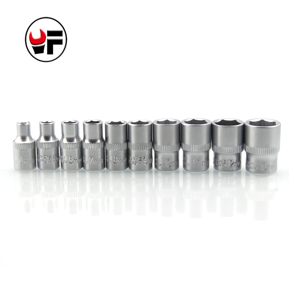 YOFE 1/4" 4 13mm Socket Wrench head metric socket set socket end kit