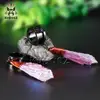 KUBOOZ винтовые висячие серьги-капельки Для Пирсинга Ушей туннели модные ювелирные изделия для тела стальные серьги-капельки с кристаллами же... ► Фото 3/6