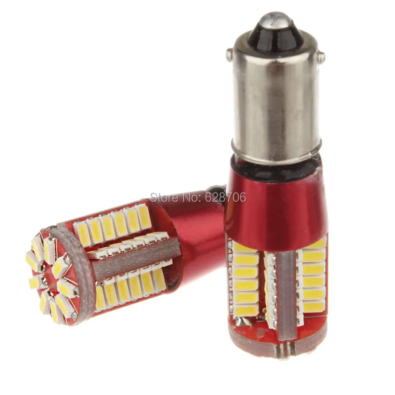 2 шт. Автомобильный авто BA9S canbus T4W W5W Canbus 57 светодиодный s 3014 smd светодиодный светильник без ошибок Автомобильный светодиодный светильник белый