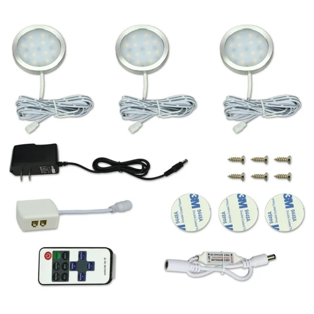 3/4/6/8 PCS Under Lighting Remote Control Dimmable LED Light Kitchen Under Counter