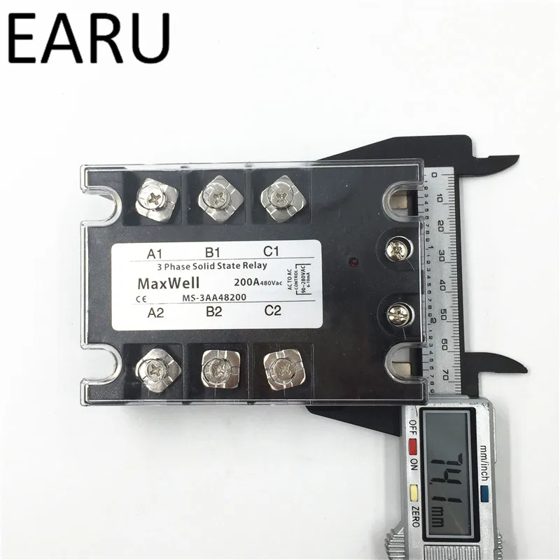 TSR-200AA SSR-200AA трехфазное твердотельное реле AC90-280V Входное управление AC 30~ 480 V выходная нагрузка 200A 3 фазы SSR мощность AA48200