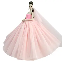 NK 1 шт. 2019 свадебное платье принцессы благородвечерние праздничное платье для куклы Барби модный дизайн наряд лучший подарок для девочки