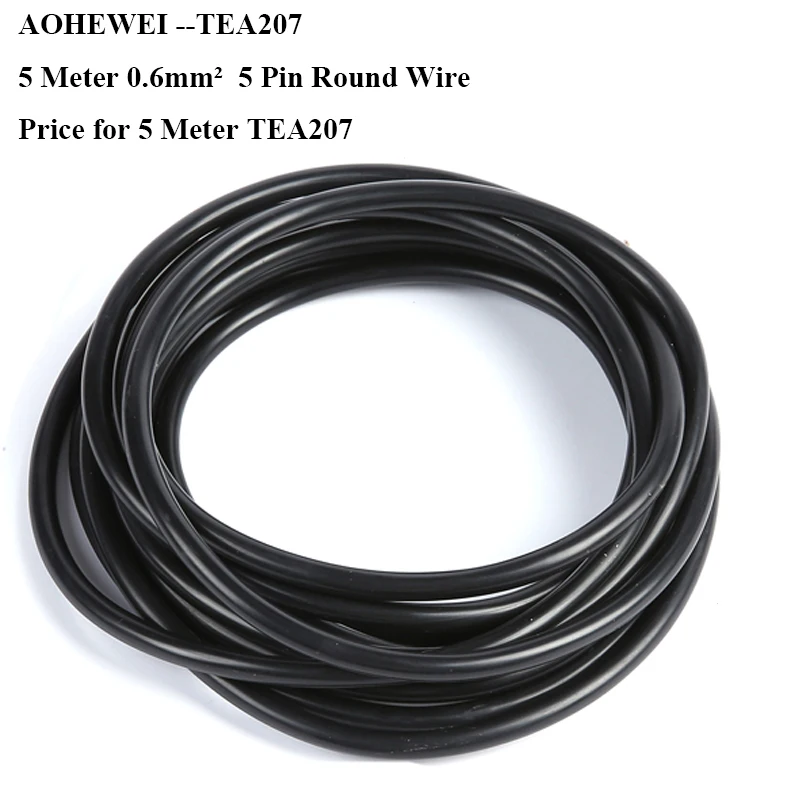

AOHEWEI automotive 5 meter 5 pin round trailer cable wiring 0.6mmІ5 core way truck connecting towing electric wire 5x 30/0.15AS